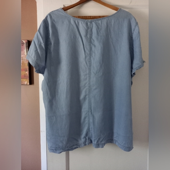 Lily Moss XL demin looking blouse - Picture 3 of 6